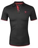 COOFANDY Men's Casual Short Sleeve T-Shirt Contrast Color Polo Shirts