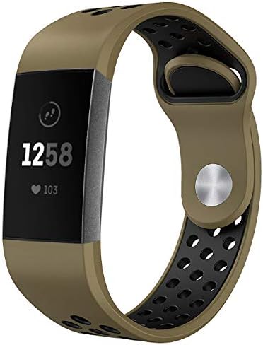 NO1seller Top Bands Compatible for Fitbit Charge 3 Small Large, Soft Silicone Sport Strap with Air Holes Replacement Wristband for Fitbit Charge 3 and Charge 3 SE Fitness Tracker