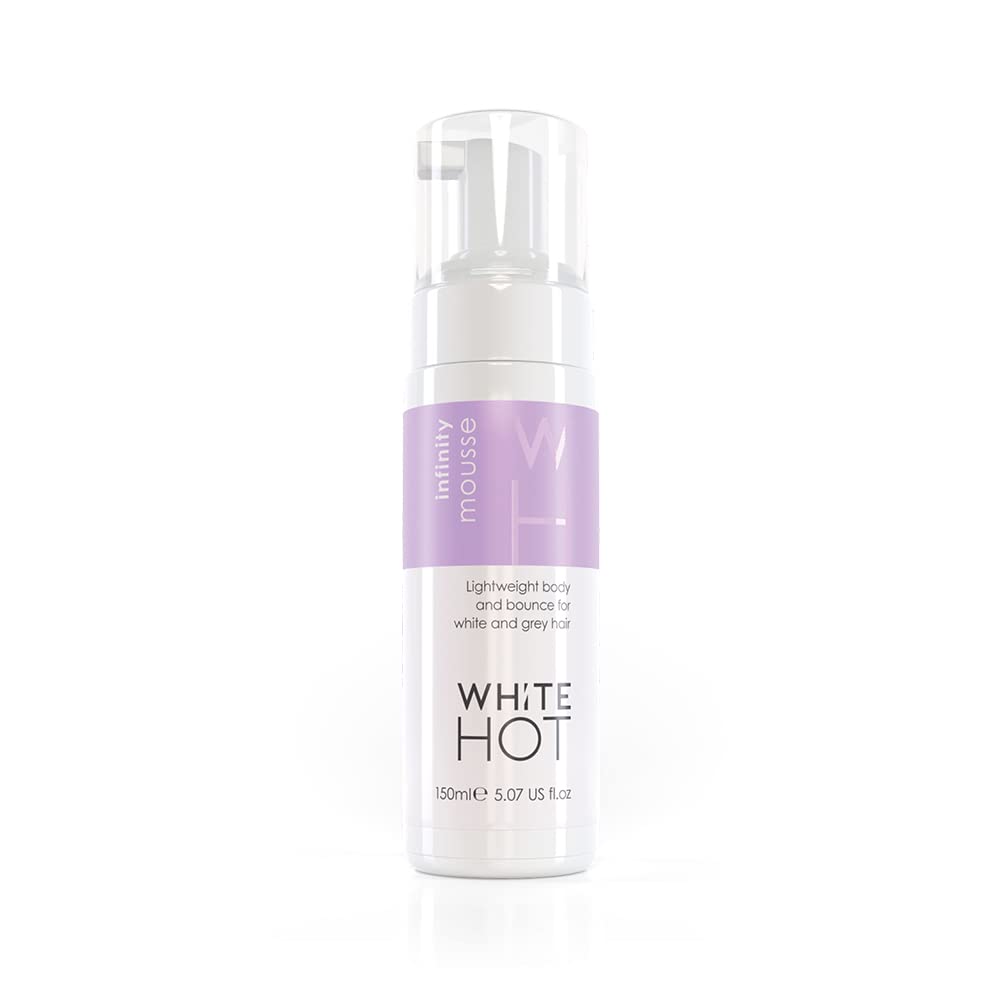 White Hot Infinity Mousse : A fluffy cloud of mousse magic : Body AND gloss. Hydration AND hold. Styling that looks AND feels great, big impact, low effort