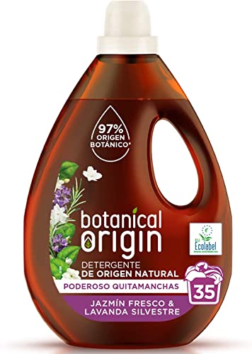 s Detergente para Lavadora Ecológico apto para Pieles Sensibles, Fragancia Jazmín Fresco y Lavanda Silvestre - 35 Lavados