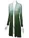 WSK1079 Womens Ombre Open Front Long Cardigan XXXL Olive