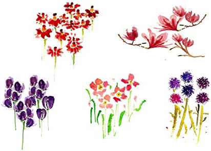Flower Greeting Cards for saying Thank you or Sorry, as an Invitation for your event or just to send to flower lovers, Rosea, Magnolia, Helenium, Globe Thistle, Hebe, pack of 10