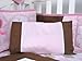 SoHo Pink and Brown Sweetie Garden Baby Crib Nursery Bedding Set 13 pcs included Diaper Bag with Changing Pad & Bottle Case
