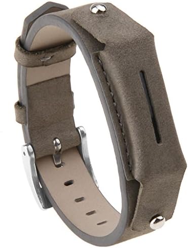 Henoda Leather Band for Fitbit Flex 2, Flex2 Strap Style, Grey