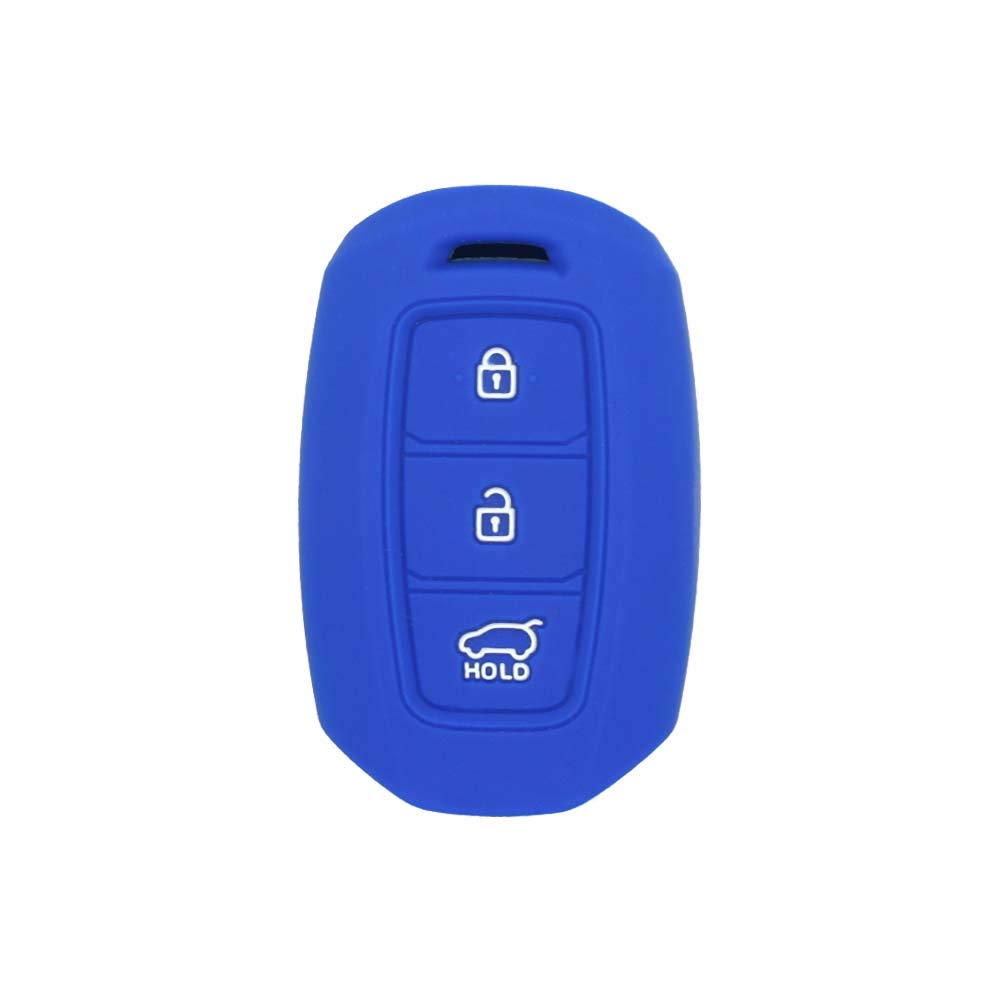BROVACS Silicone Cover Protector Case Holder Skin Jacket Compatible with HYUNDAI 3 Button Remote Key Fob CV2157 Deep Blue