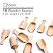 10 Pcs Mini Wooden Scoop - Scoops for Canisters, Bath Salts - Multipurpose Wooden Spoon (4.25'' x 1.55'')