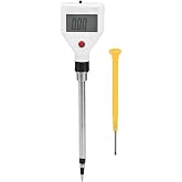 Soil EC Meter, 2-in-1 Professional Soil Tester for Conductivity &amp; Temperature with Backlight LCD, High Accuracy &amp; Easy Calibration, Portable Design for Garden, Farm, Lawn Nutrient Testing