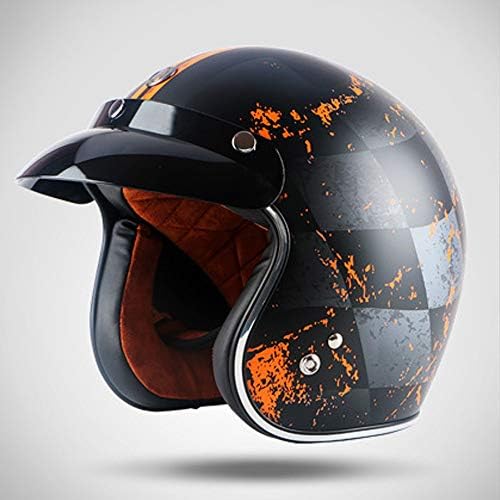 Motorcycle Helmet Motorbike Crash Protection Safety Protect Helmet, ECE/DOT, 3/4 Motorcycle Helmet Unisex helmet, adjustable size, moped, scooter, 57-64 cm
