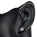 925 Sterling Silver Tiny Classic Peace Sign Open Round Unisex Post Stud Earrings 7 mm