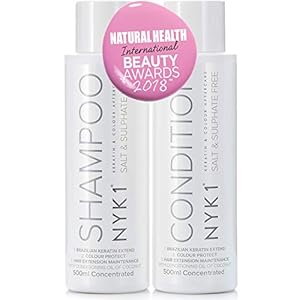 Salt-Sulphate-Free-Shampoo-and-Conditioner-500ml-x2-BEST-Hair-Aftercare-for-Extensions-Hair-Colour-and-Keratin-Kit-Treatment-Straightening-Fix-Damaged-Prolong-Straight-After-Care-Paraben-Free Salt Sulphate Free Hair Shampoo And Conditioner (500ml x2) Sulfate Free Shampoo And Conditioner Sets Hair Aftercare for…
