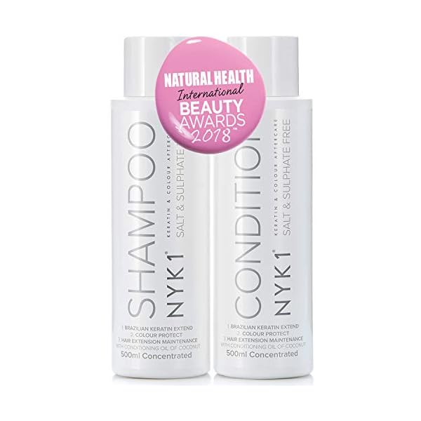 Salt-Sulphate-Free-Shampoo-and-Conditioner-500ml-x2-BEST-Hair-Aftercare-for-Extensions-Hair-Colour-and-Keratin-Kit-Treatment-Straightening-Fix-Damaged-Prolong-Straight-After-Care-Paraben-Free Salt Sulphate Free Hair Shampoo And Conditioner (500ml x2) Sulfate Free Shampoo And Conditioner Sets Hair Aftercare for…