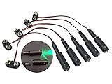 5 Pack, Green LED 9 Volt Battery Operated Micro Effects Light for Scenery Props and Models