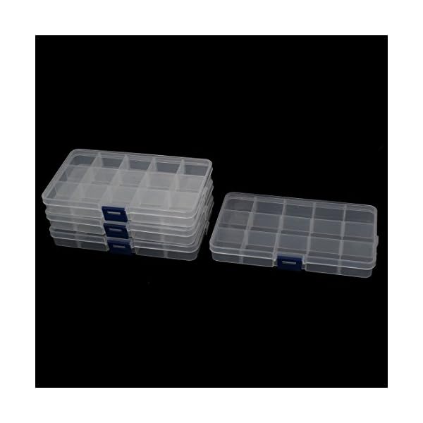 uxcell-Plastic-Fishing-Lure-Bait-Storage-Tackle-Box-Case-Container-4PCS-Clear