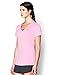 Under Armour Womens Tech V-Neck Twist Short-Sleeve T-Shirt , Pink Craze (645)/Metallic Silver , Small