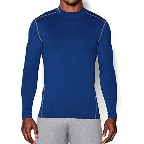 Under Armour Men's ColdGear Armour Compression Mock Long Sleeve Shirt, Royal /Steel, X-Large