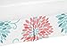 Sweet Jojo Designs Coral and Turquoise Floral Crib Bed Skirt Dust Ruffle for Girls Emma Collection Baby Bedding Sets