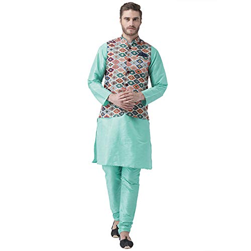 Buy hangup mens 3pc Kurta Pajama Basket size 38 (3PC_58AParrotKPW_38