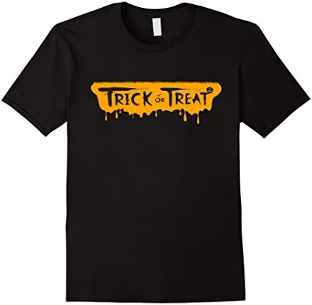 Mens Trick or Treat T-Shirt Funny Halloween Custome Medium Black