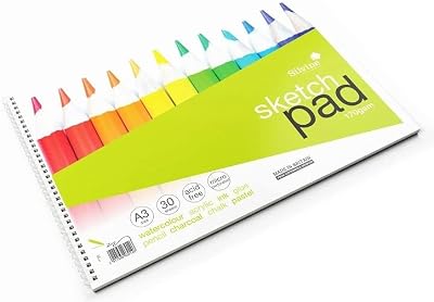 Silvine A3+ Wirebound Sketch Pad 60 Pages 170gsm Smooth Cartridge Paper
