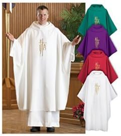 Spirit/Hope Monastic Chasuble (Red) by Catholic Factory Outlet