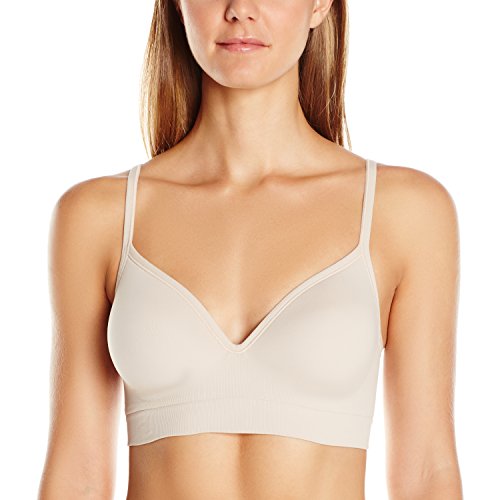 Yummie Women's Dawn Seamless Wire Free T-Shirt Bra, Mushroom, Small