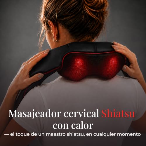 Essy Cervical and Back Massager Neck and Shoulder Massager Cervical and Back Massage Shiatsu Neck Back Massage (EU plug) | Massage Gift For Women And Men To Relax Muscles
