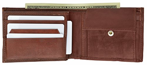 100% Genuine Leather Bi-fold Mens Wallet BD #1786