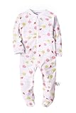 Baby Girls' Footed Pajama - Zip Front 100% Cotton Pink Dots Sleeper - by Marque