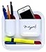 Five Star Locker Organizer Tri-Pocket with Dry Erase Surface, White with Red Pockets (72624)