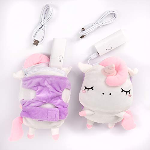 Smoko Angie Unicorn Wireless Hand Warmers | Kawaii Plush Fingerless Gloves for Computer Keyboard