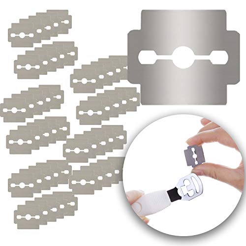 VAGA Set of 50pcs Stainless Steel Replacement Razor Blades for Foot Care, Hard Calluses Removers Corns Shavers Horn Skin Cutters Planers Pedicure Peelers - Thumbnail 4