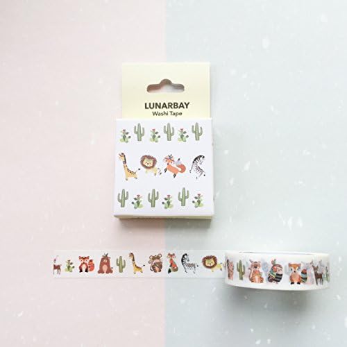 Limited Edition Washi Tape - Tribal Animals Washi Tape / Cute Washi Tape / Decoration Tape / Japanese Washi Tape / Masking Tape / Lunarbaystore.com