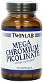 Twinlab Mega Chromium Picolinate 500mcg, 100 Capsules (Pack of 6)
