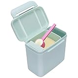 Formula Dispenser - Ankou Portable Formula Powder Dispenser with Leveller - BPA Free Airtight Milk Powder Pot Box - Food Storage Container (Green 600ml)
