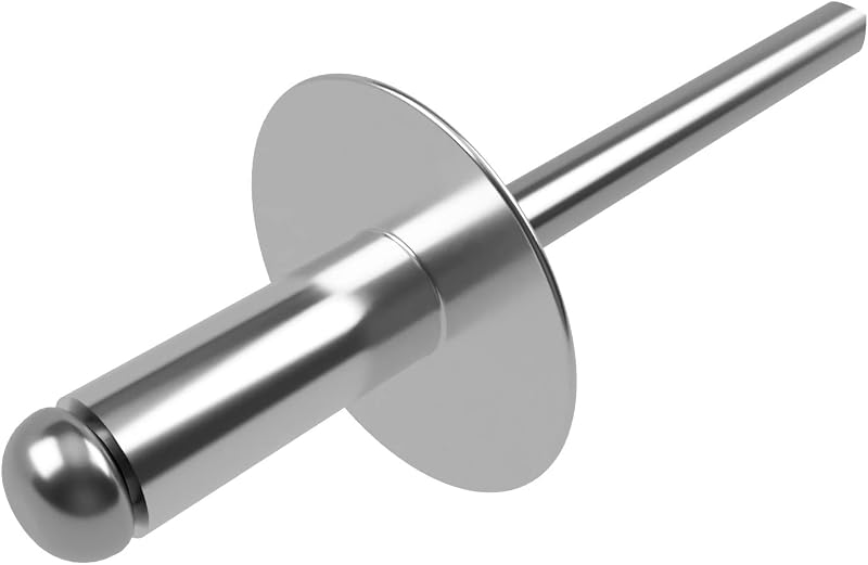 Keple 4.8mm x 16mm Large Flange Rivets, 50 Pack - Dome Head Pop Rivets