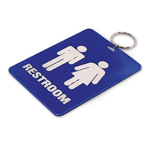 Lucky LineUnisex Restroom Pass Key Tag, Plastic with Split Key Ring Keychain Identifier for Restaurant, Office, Gas Station, 10 Per Pack (53200)