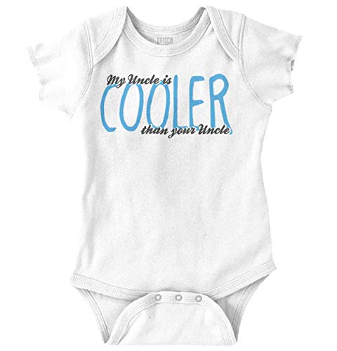 Brisco Brands My Uncle is Cooler Funny Nephew Niece Best Awesome Romper Bodysuit