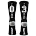 Custom Team Number Crew Socks Athletic Socks by ChalkTalkSPORTS Black ,03 Or 30 Team Number