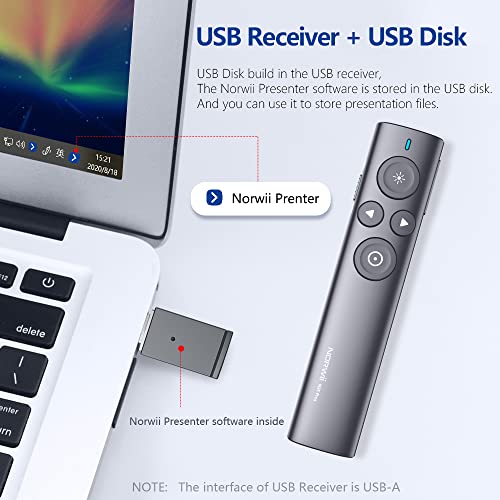 Norwii N95 Presentation Remote Designed for LED LCD Screen, Digital