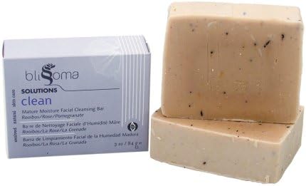 Blissoma natural skincare Clean Mature Moisture Organic Facial Cleansing Bar with Rooibos/rose/pomegranate