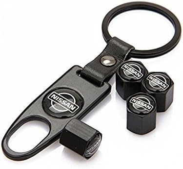 Katheriney Black Car Tire Tyre Wheel Valve Stems Caps For Nissan All Model (Fits: Nissan)