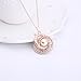 KAVANI Rose Gold Plated Elegant Pearl Crossing Round Pendant Necklace Earrings Set Jewelry Set for Women