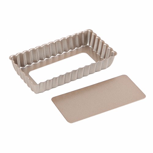 Astra shop Mini Rectangle Pie Tart Baking Pan Made of Non-Stick Carbon Steel for Home Kitchen and Catering, 4.5x2.5x0.8 inch