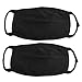 2 Pcs Cotton Blend Anti Dust Face Mouth Mask Black for Man Woman