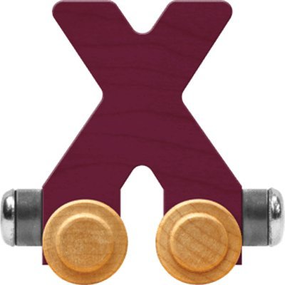 Maple Landmark NameTrains Bright Letter Car X - Made in USA (Purple)