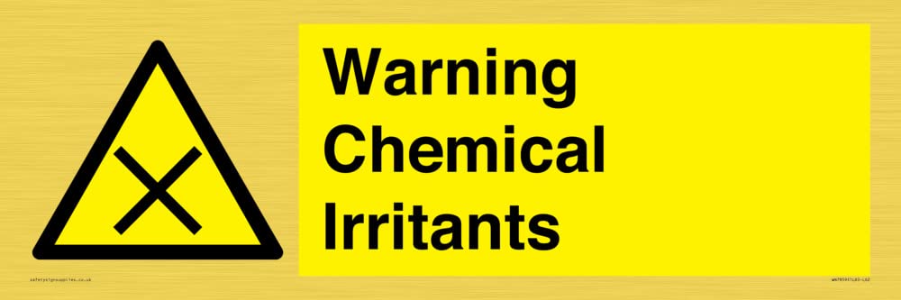 Warning Chemical Irritants Sign - 600x200mm - L62