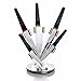 VREMI 5-Piece Peacock Knife Set - Stainless Steel Chef's Knives with Stylish Acrylic Knife Stand