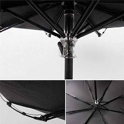 Color Changing Umbrella, Putars Folding Changing Color Zebra Print, Sunshade Parasol Rain Shade Anti-UV, Black, Opening Length 38.6" - Thumbnail 4