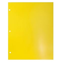 JAM PAPER Laminated Two Pocket Glossy 3 Hole Punch