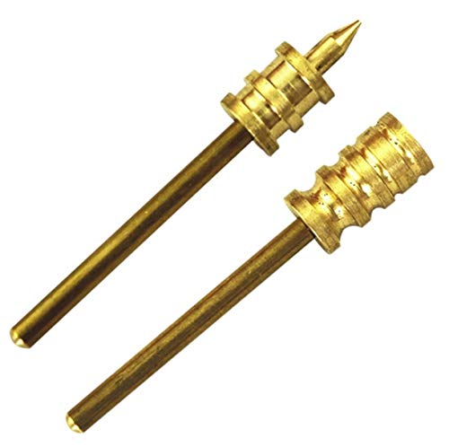 ZHONGJIUYUAN 2 Piece Leather Solder Iron Copper Tip for Leathercraft Tools DIY Sharp Flat Soldering Tips